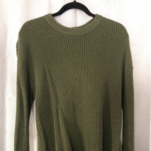 American Eagle Green Knit Sweater - Picture 1 of 2